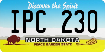 ND license plate IPC230