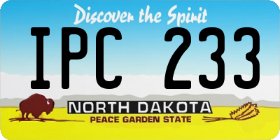 ND license plate IPC233