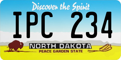 ND license plate IPC234