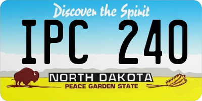 ND license plate IPC240