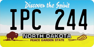 ND license plate IPC244