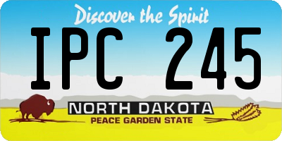 ND license plate IPC245
