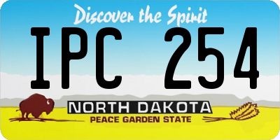 ND license plate IPC254