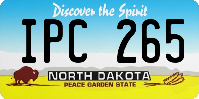 ND license plate IPC265