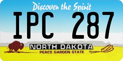 ND license plate IPC287