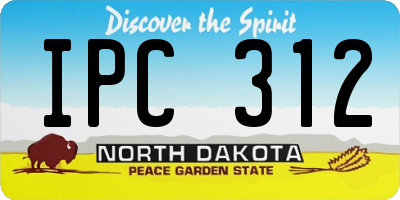 ND license plate IPC312
