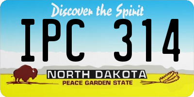 ND license plate IPC314