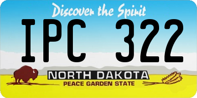 ND license plate IPC322