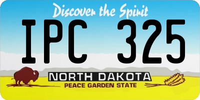 ND license plate IPC325