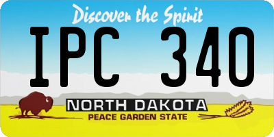 ND license plate IPC340
