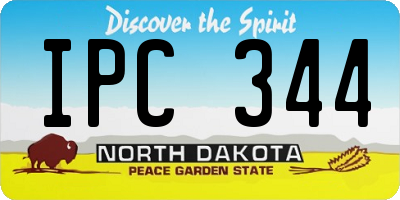 ND license plate IPC344