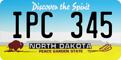 ND license plate IPC345