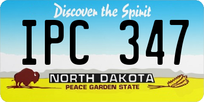 ND license plate IPC347