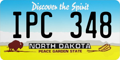 ND license plate IPC348