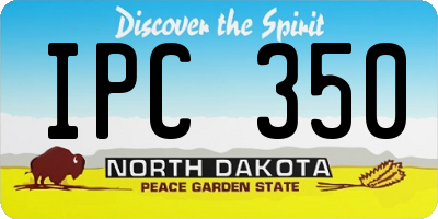 ND license plate IPC350
