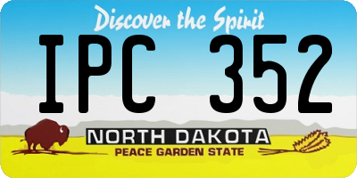 ND license plate IPC352
