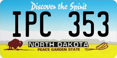 ND license plate IPC353
