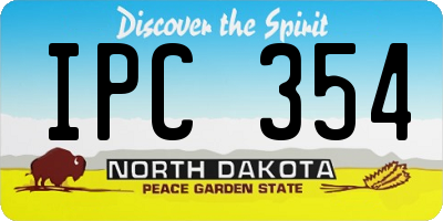 ND license plate IPC354