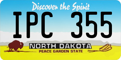 ND license plate IPC355
