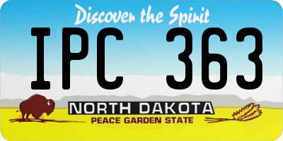 ND license plate IPC363
