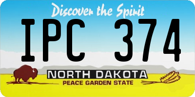 ND license plate IPC374