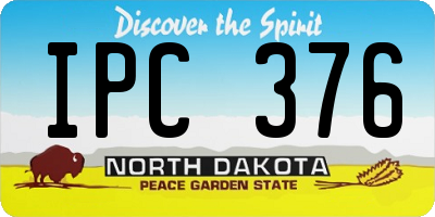 ND license plate IPC376