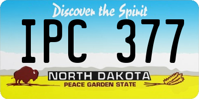 ND license plate IPC377