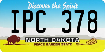 ND license plate IPC378