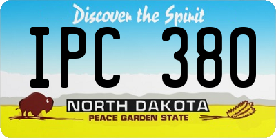ND license plate IPC380