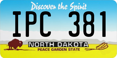 ND license plate IPC381