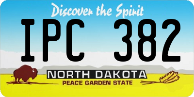 ND license plate IPC382