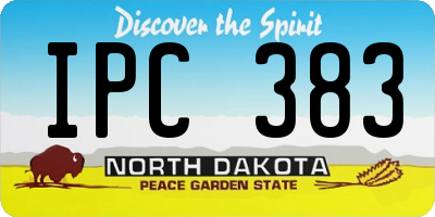 ND license plate IPC383