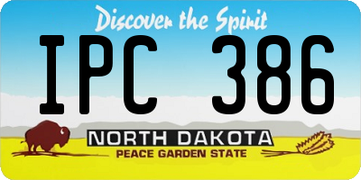 ND license plate IPC386
