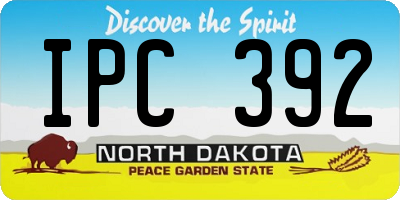 ND license plate IPC392