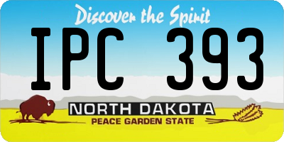 ND license plate IPC393