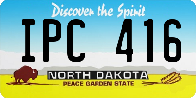 ND license plate IPC416