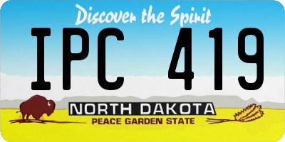 ND license plate IPC419