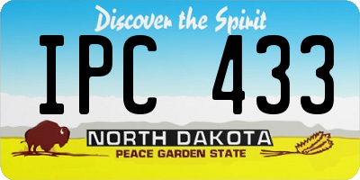ND license plate IPC433