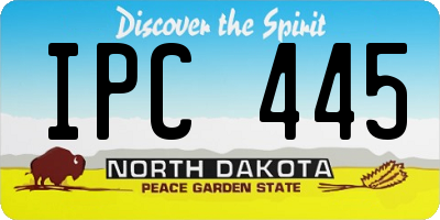 ND license plate IPC445