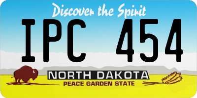 ND license plate IPC454