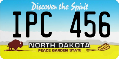 ND license plate IPC456