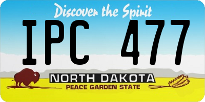 ND license plate IPC477