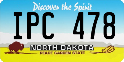 ND license plate IPC478