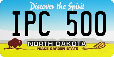ND license plate IPC500