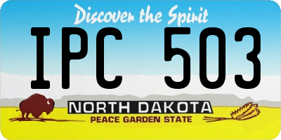 ND license plate IPC503