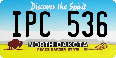 ND license plate IPC536