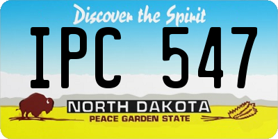ND license plate IPC547