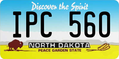 ND license plate IPC560