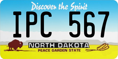 ND license plate IPC567
