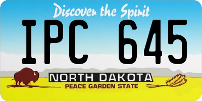 ND license plate IPC645